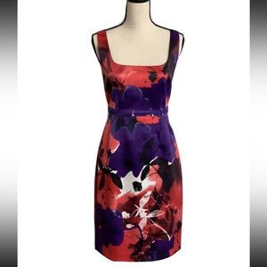 T Tahari Purple and Red Dress